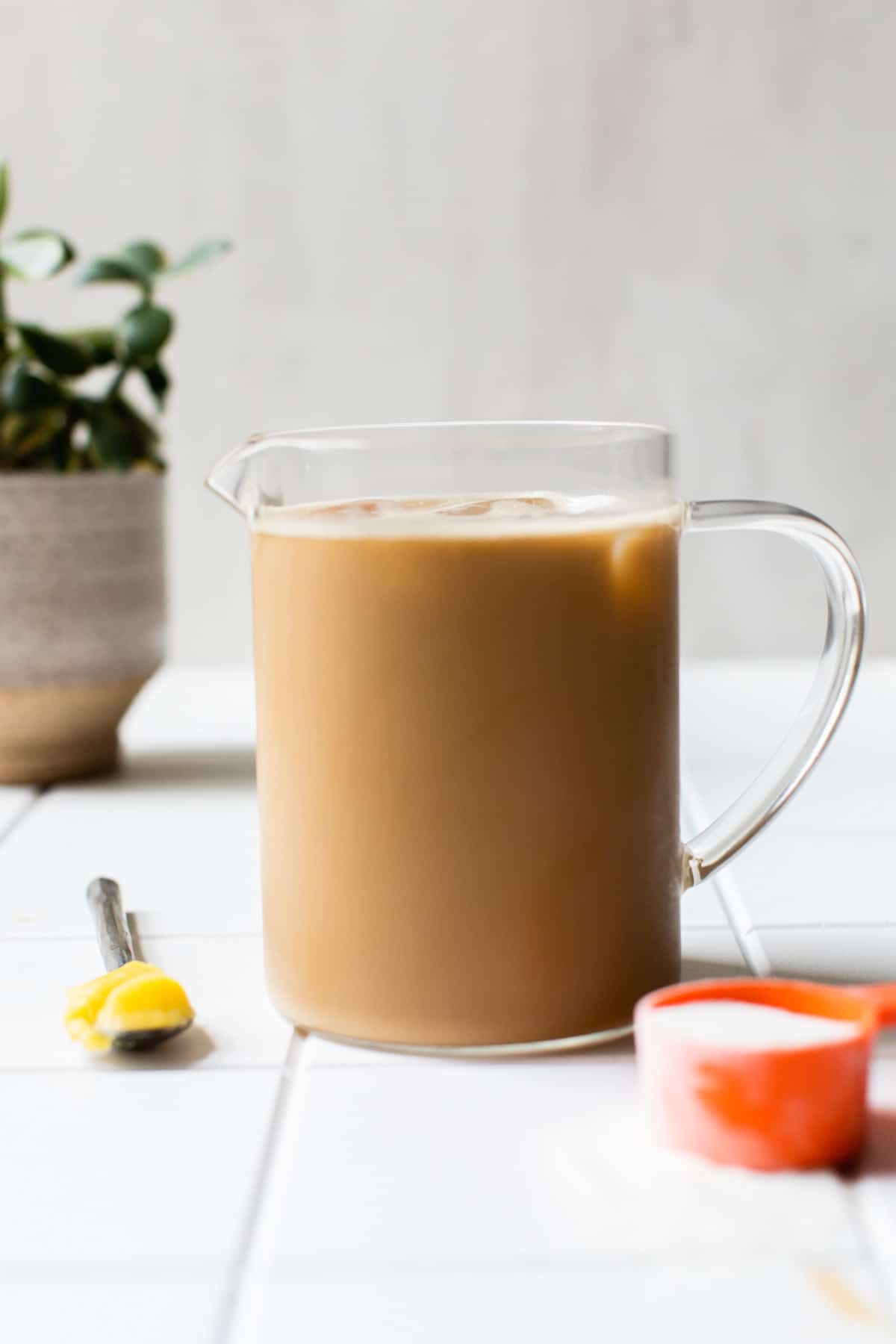 A cup of iced coffee